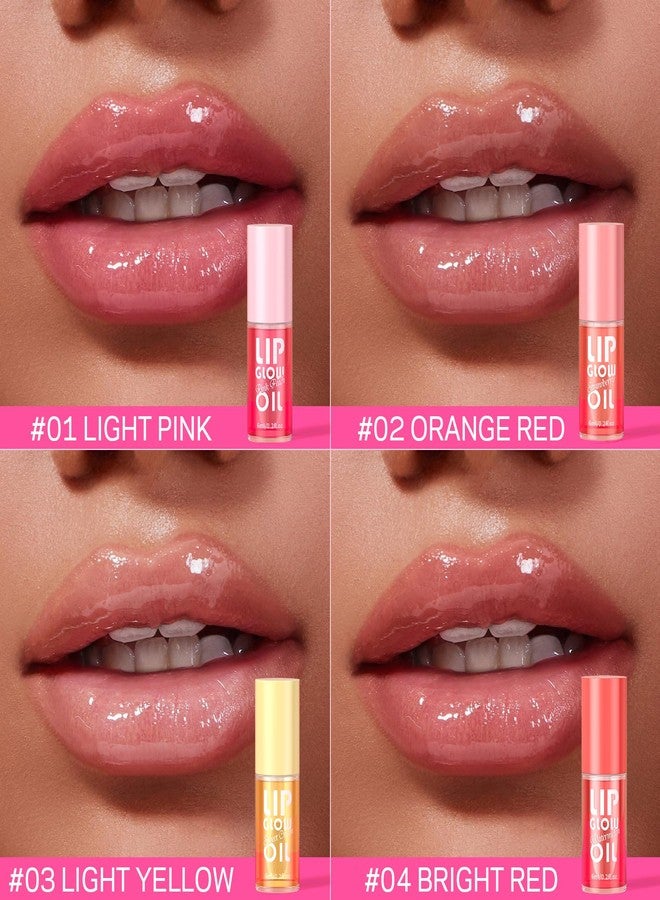 AMOADO Lip Oil, Tinted Lip Glow Oil – Hydrating & Nourishing, Lip Oils Gift Set, Fruity Lip Oil Gloss Non-Sticky & Glossy Finish, 4 Colors Lip Oils Stain for Girls and Women - Party Favor - Image 4